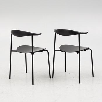 Hans J. Wegner, a set of six black oak chairs, 'CH88T', Carl Hansen & Son, Denmark, 2016.
