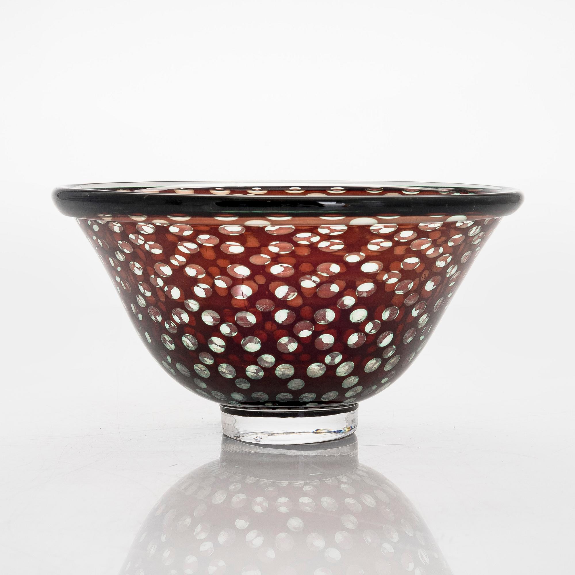 Edward Hald, a 'Graal' glass vase, signed Orrefors, S-graal 1701 L Edward Hald.