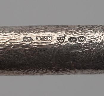 SKRIVBORDSSET, 4 delar, silver och ben, Viborg och Helsingfors 1926-36. Tot. vikt ca 160 g.