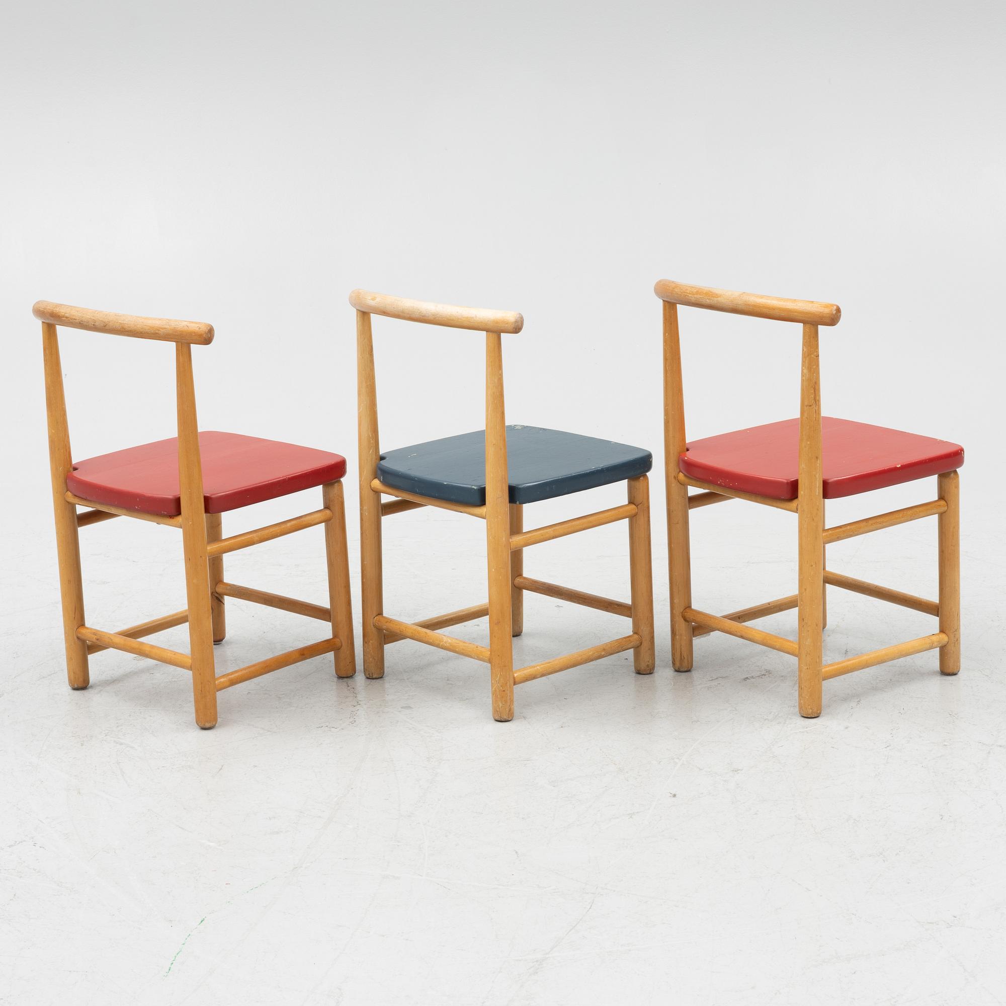 Children's furniture, 4 pieces, Hagafors Chair Factory, Nässjö, second half of the 20th century.