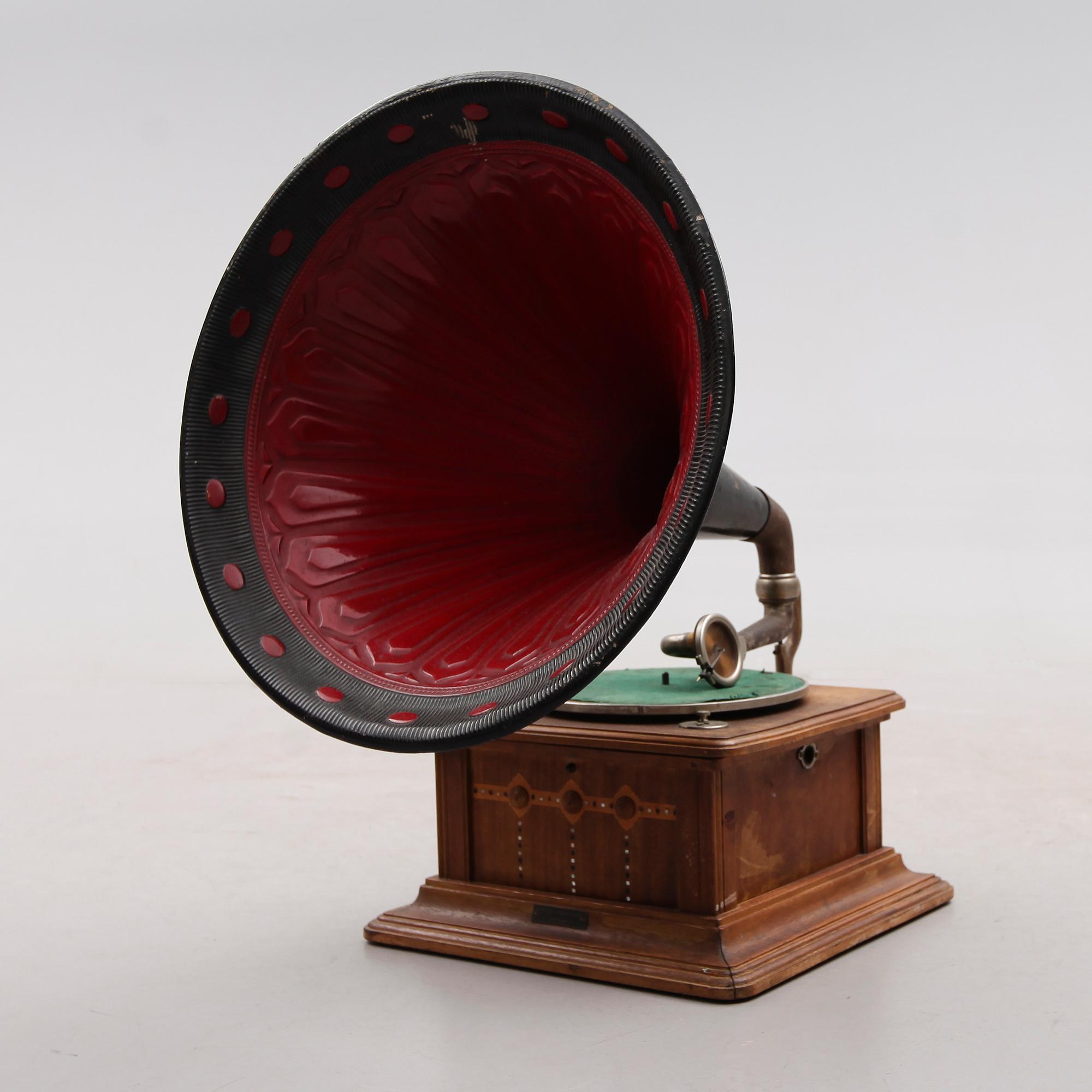 TRATTGRAMMOFON, tidigt 1900-tal.