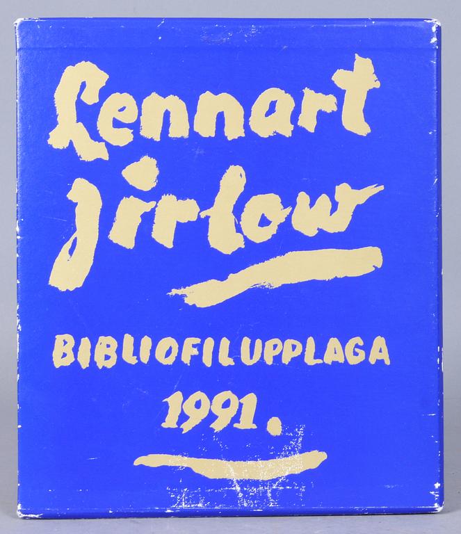 LENNART JIRLOW, Bok med färglitografi, nr 300/300 , Karl Haskel, Skogs Boktryckeri 1991.