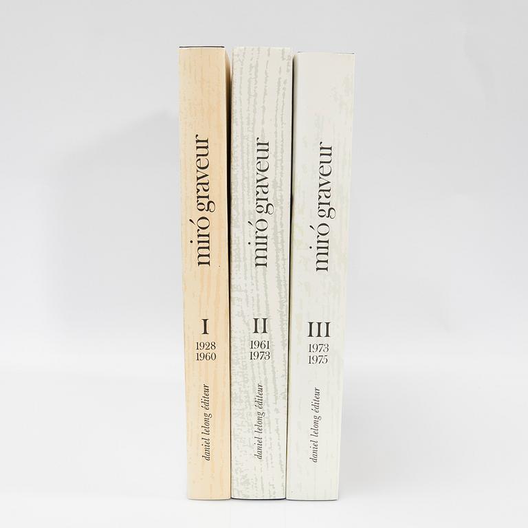 Böcker, 3, st, "Miró graveur", Daniel Lelong Editeur, 1928-75.