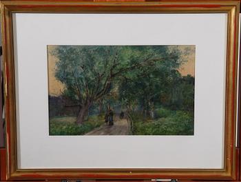 WARLING, ELISABETH. Akvarell, sign.