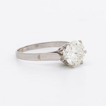 RING 18K whitegold  brilliant-cut diamond approx 1,7 ct approx H-I VS.