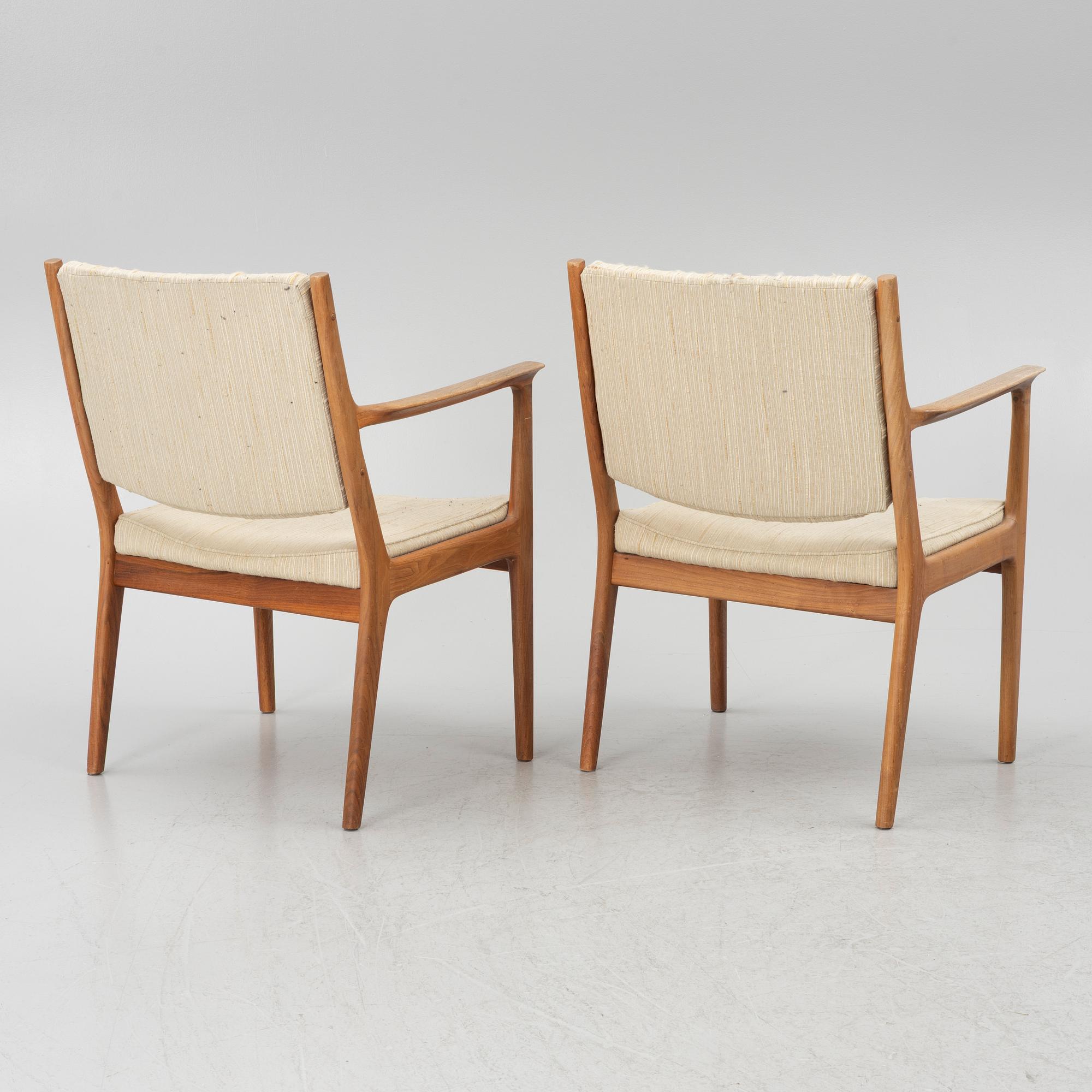 Karl Erik Ekselius, a pair of armchairs, second half of the 20th century.