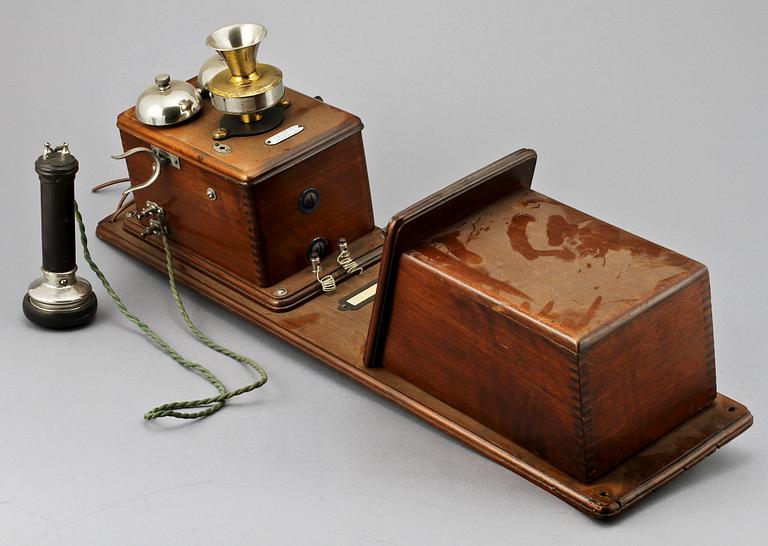 VÄGGTELEFON, Stockholms telefonaktiebolag, omkring 1900.