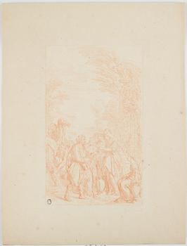 ITALIAN SCHOOL 18TH CENTURY, unsigned. Red crayon, image: 30 x 18 cm.