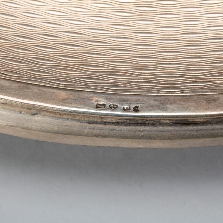 SKRIVSTÄLL, silver, 1871, vikt ca 480g.