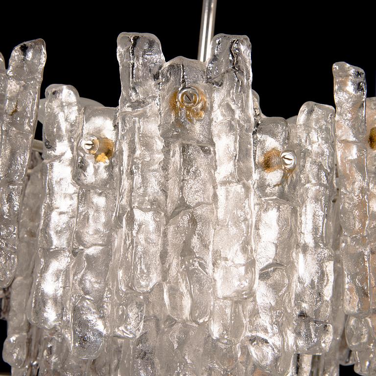 A 1960s "Ice block chandelier" by J.T Design, Kalmar, Austria.