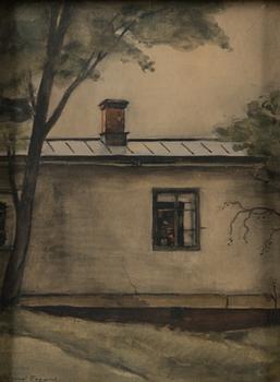 VÄINÖ TIGER, vesiväri, signeerattu ja päivätty -31.