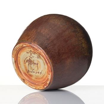 Carl-Harry Stålhane, a unique stoneware vase, Rörstrand Sweden 1965.