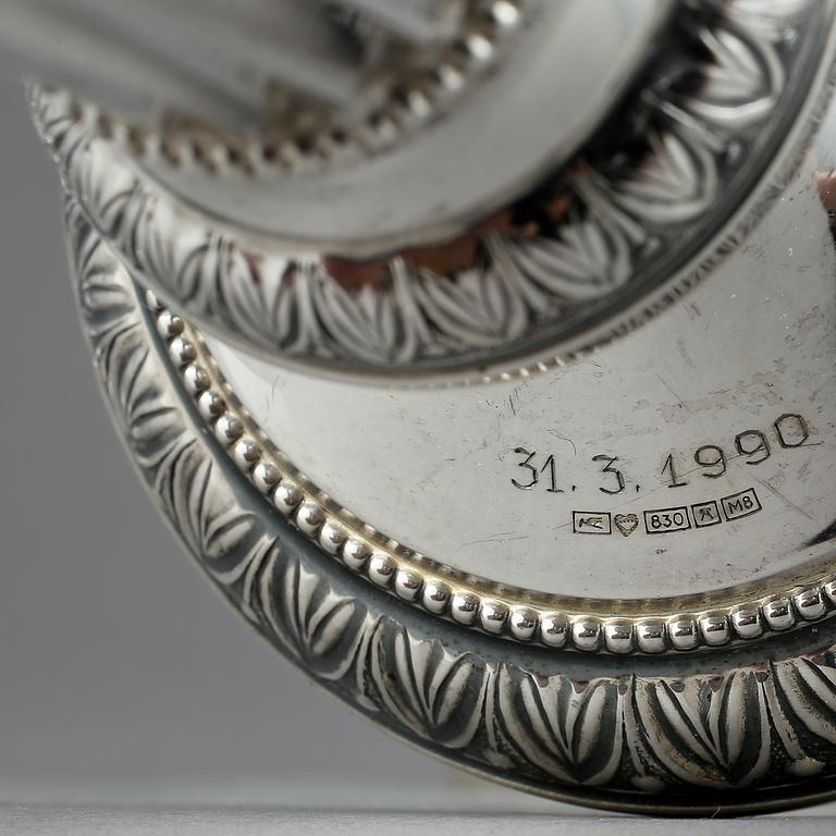 LJUSSTAKAR, 2+2, silver, Finland 1900-tal.