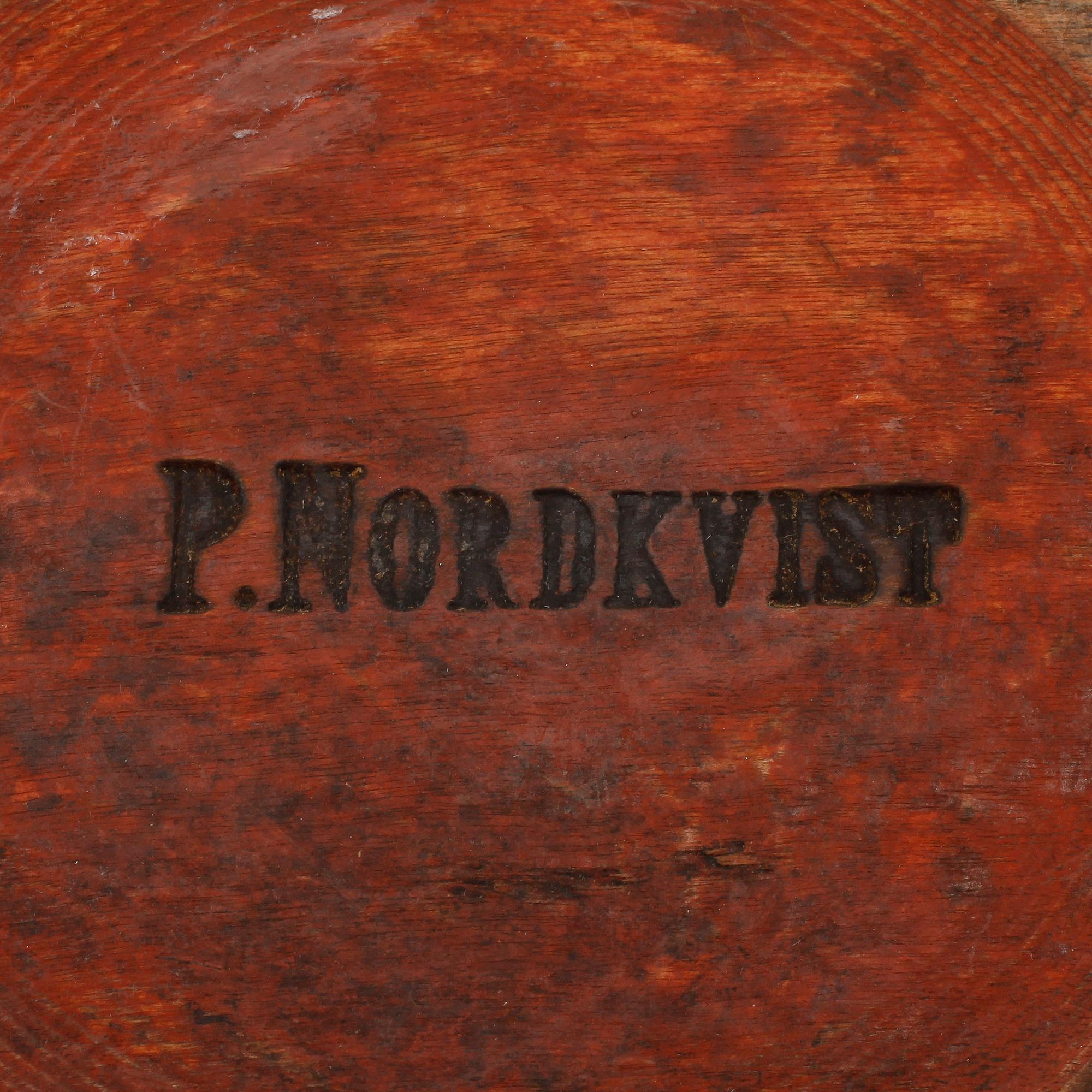 SKÅL, allmoge, signerad P Nordkvist, 1800-tal.