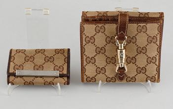 VÄSKA, PLÅNBOK samt NYCKELHÅLLARE, Gucci.