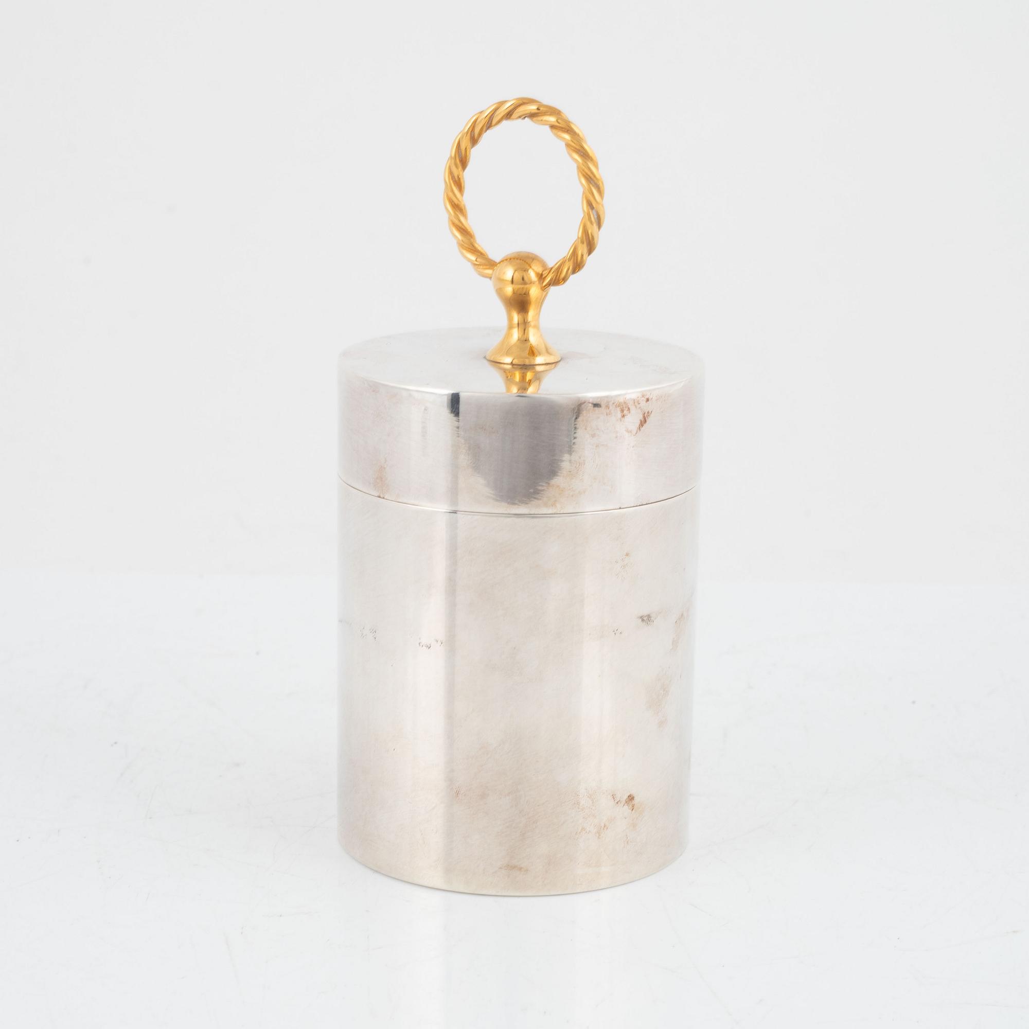 Hermès, cigarette case, new silver. 1980s.