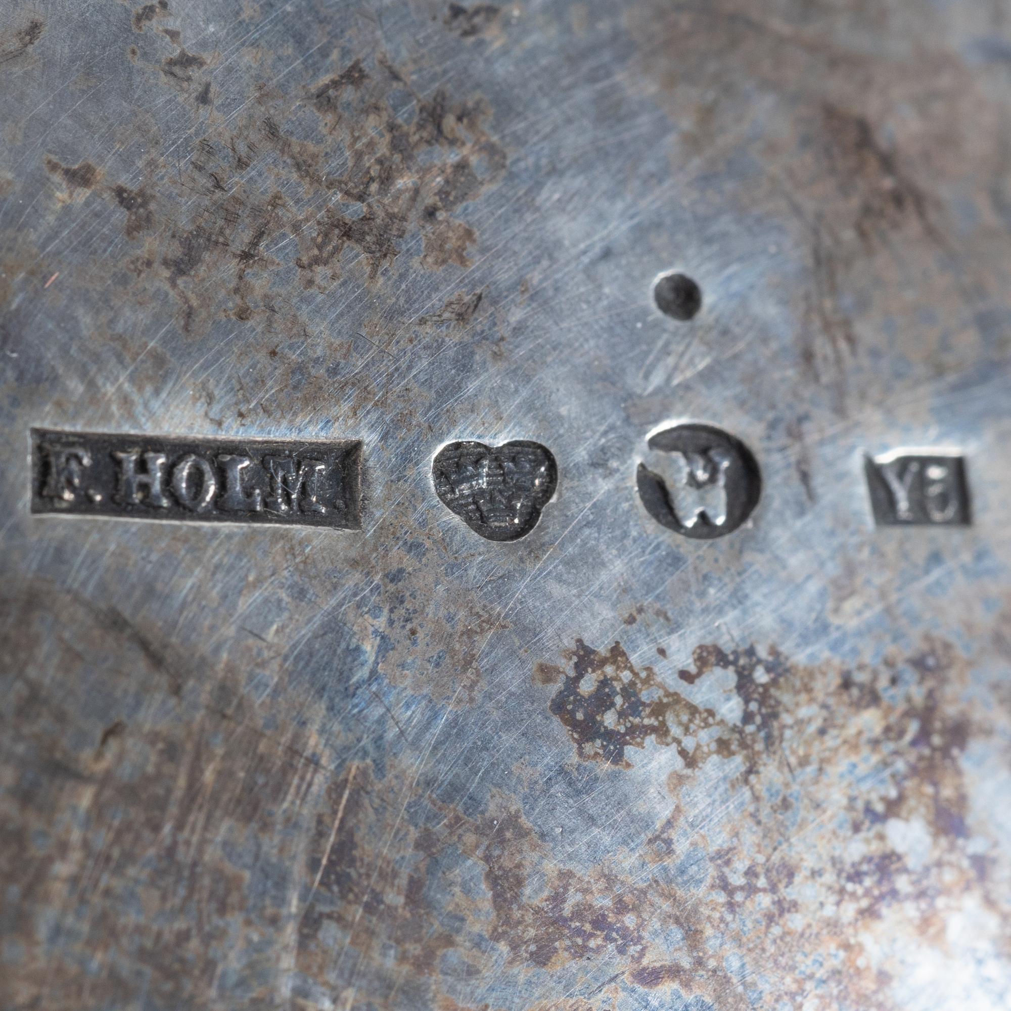 Frans Holm, coffee pot and cream jug, silver, Vadstena, 1877-79.