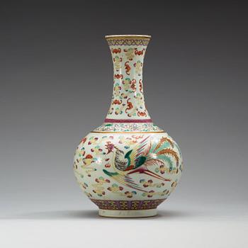 A famille rose vase, China, 20th Century, with Guangxu six character mark.