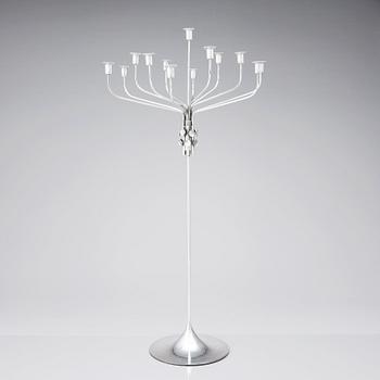 Tapio Wirkkala, a sterling candelabrum for 13 candles 'TW412', Hopeakeskus OY, Finland post 1968.