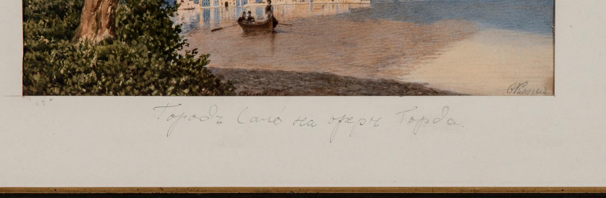 FJODOR ANDEREJEVICH KLAGES, THE TOWN SALÒ BY LAKE GARDA.