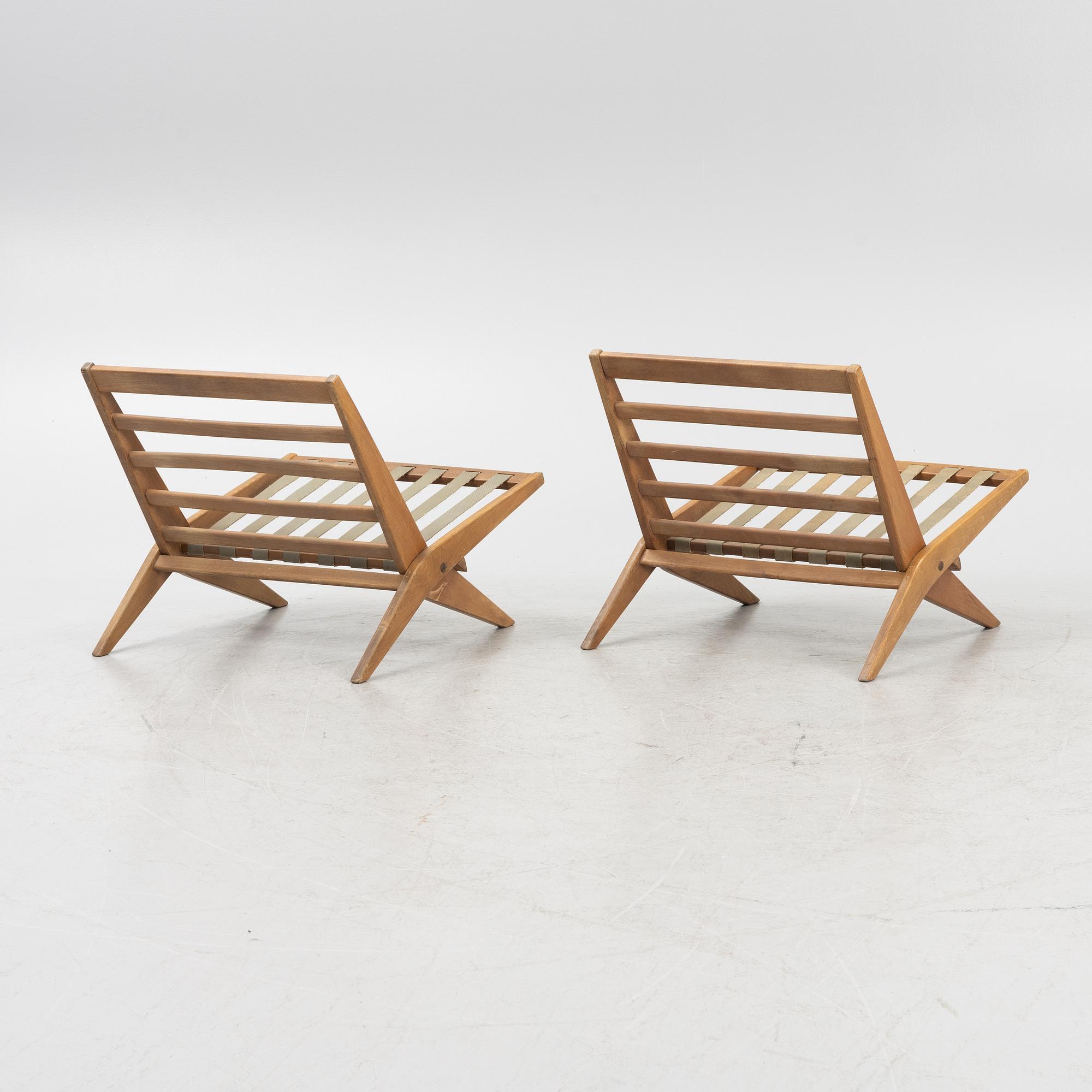 Gillis Lundgren, armchairs, "Bumerang", Ikea, 1950s/60s.