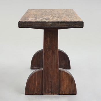 Axel Einar Hjorth, a stained pine "Sandhamn" table, Nordiska Kompaniet Sweden 1933.