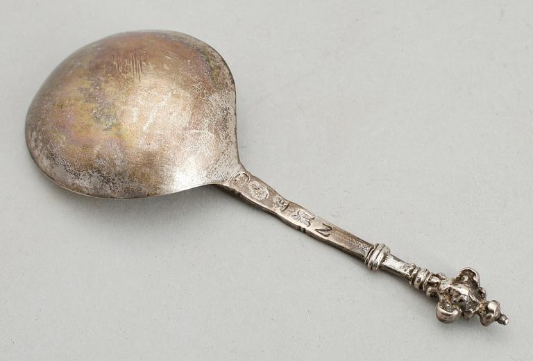 SUPSKED, silver, Anders Falck, Jönköping 1736. Vikt ca 34 g.