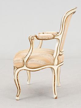 KARMSTOL, rokokostil, 1800-tal.