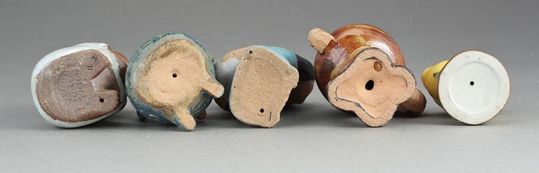 FIGURINER, 5st stengods, Lisa Larson, Gustavsberg.