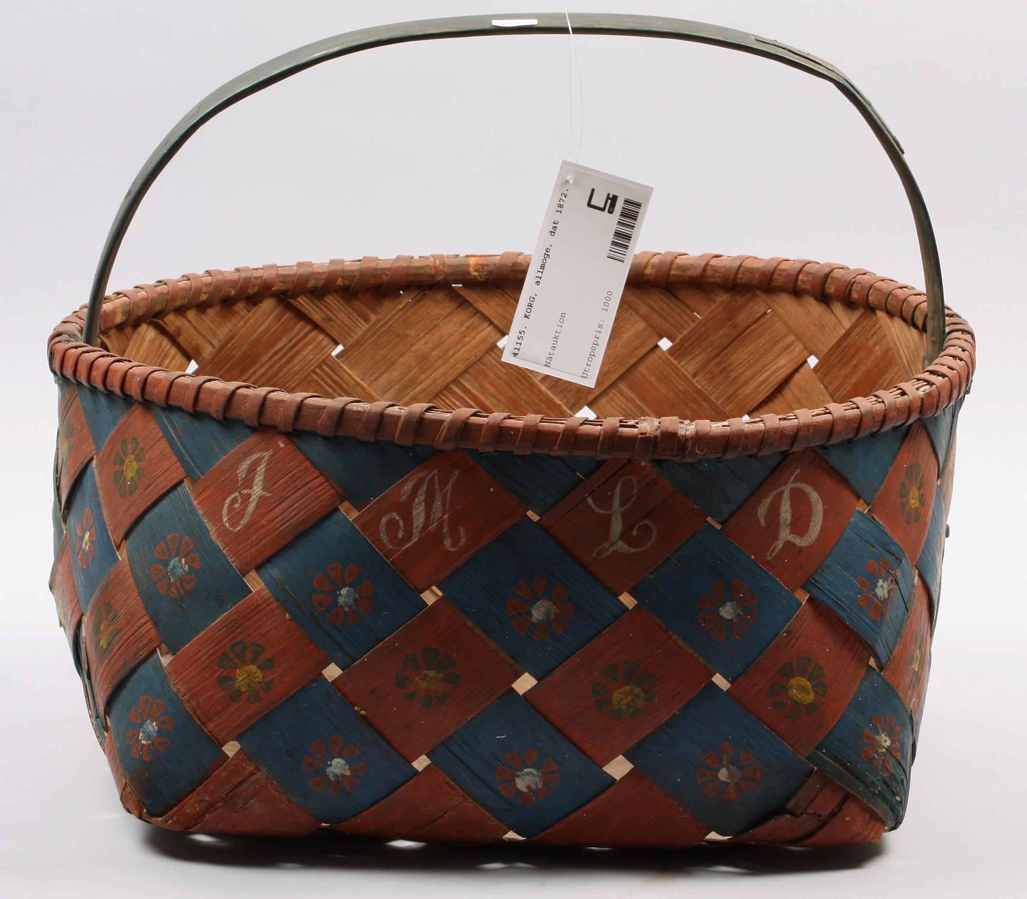 KORG, allmoge, dat 1872, troligen Delsbo.