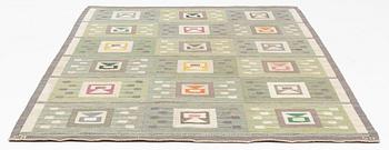 Edna Martin, a carpet, "Flickorna i fönstret", flat weave, ca 252 x 197 cm, signed EM SH.