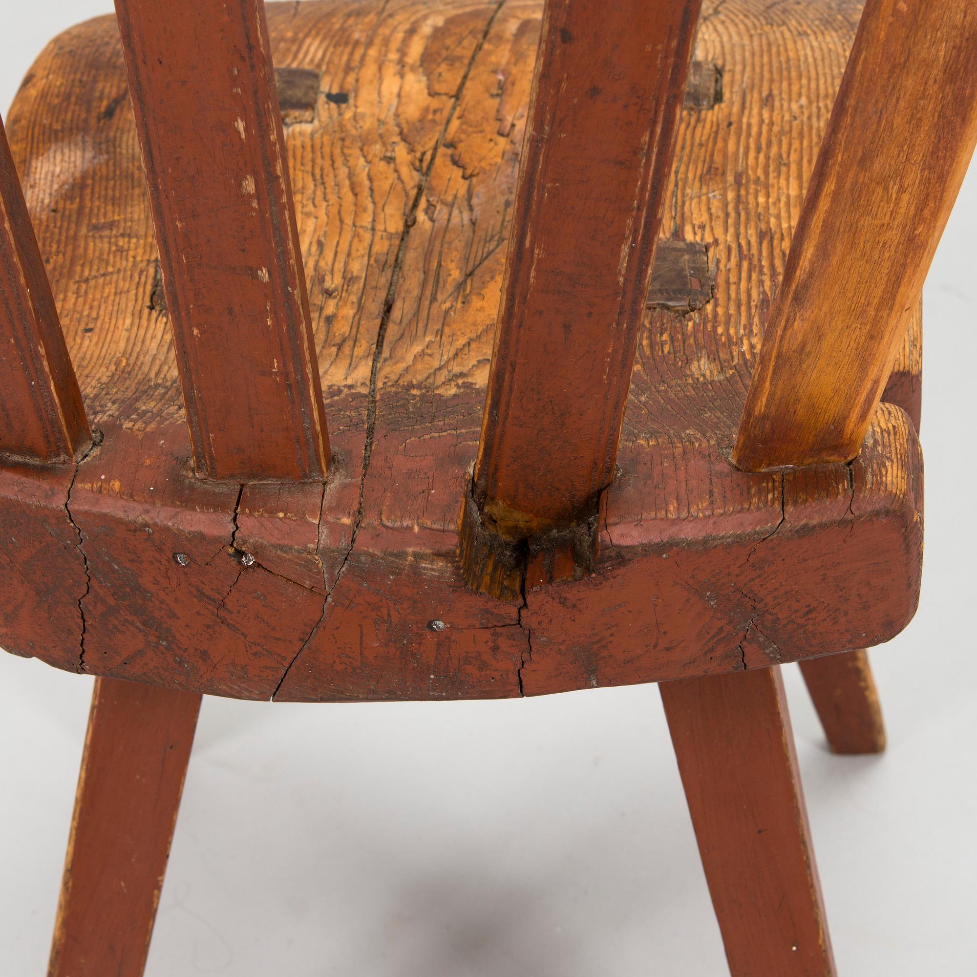 A folk art chair, 18th/19th century.