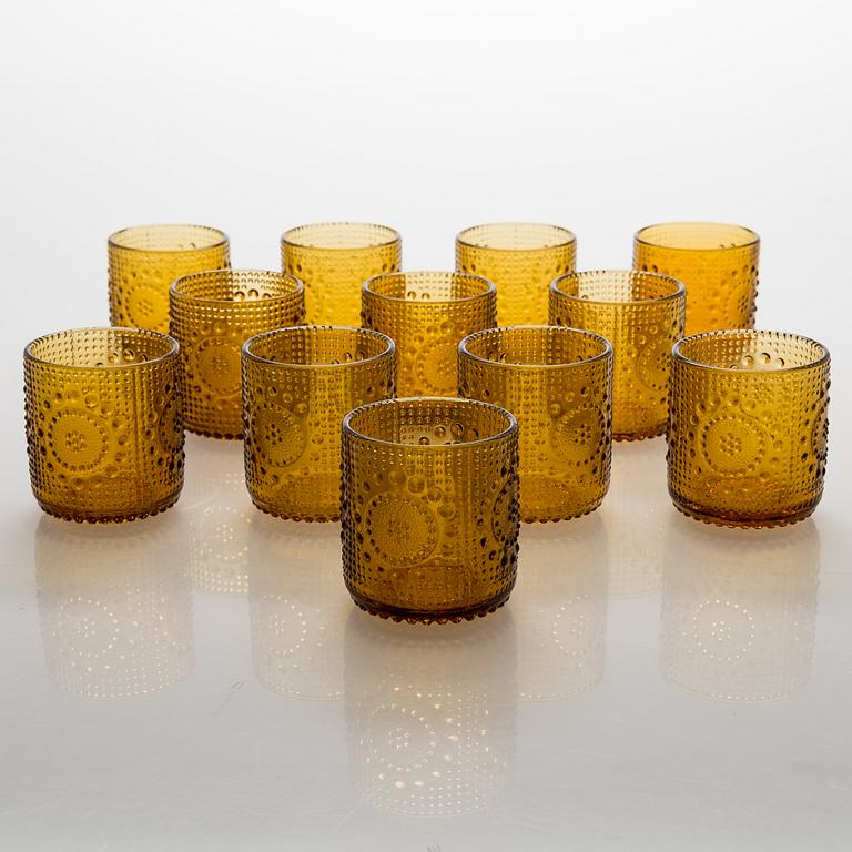 NANNY STILL, GLAS, 12 st, "Grapponia", Riihimäen Lasi, 1960-tal.