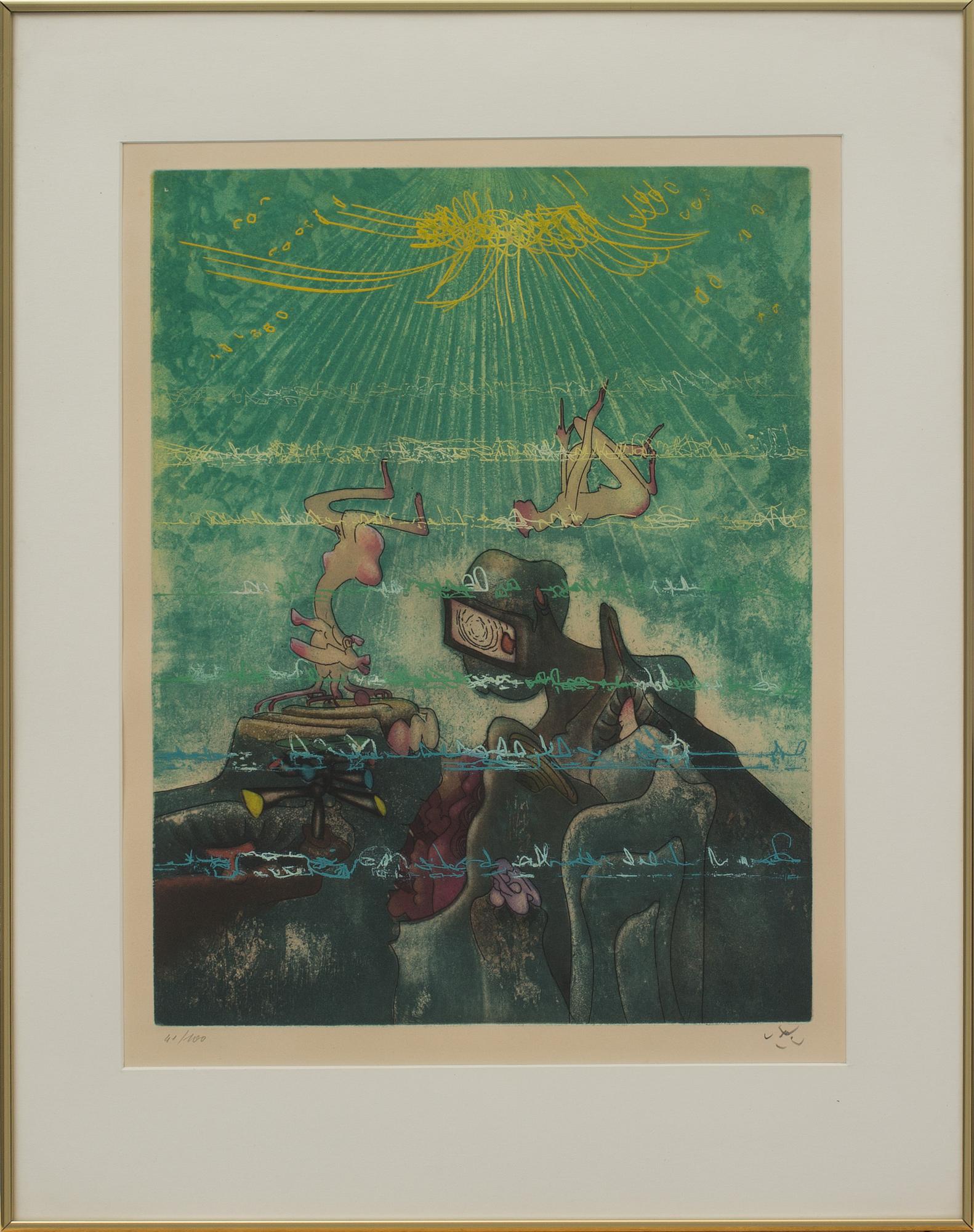 ROBERTO MATTA, färgetsning, signerad och numrerad 41/100.