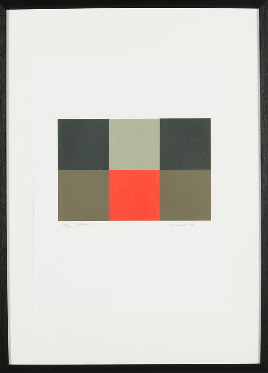 Juhana Blomstedt, serigrafia, signeerattu ja päivätty -95, numeroitu 128/200.