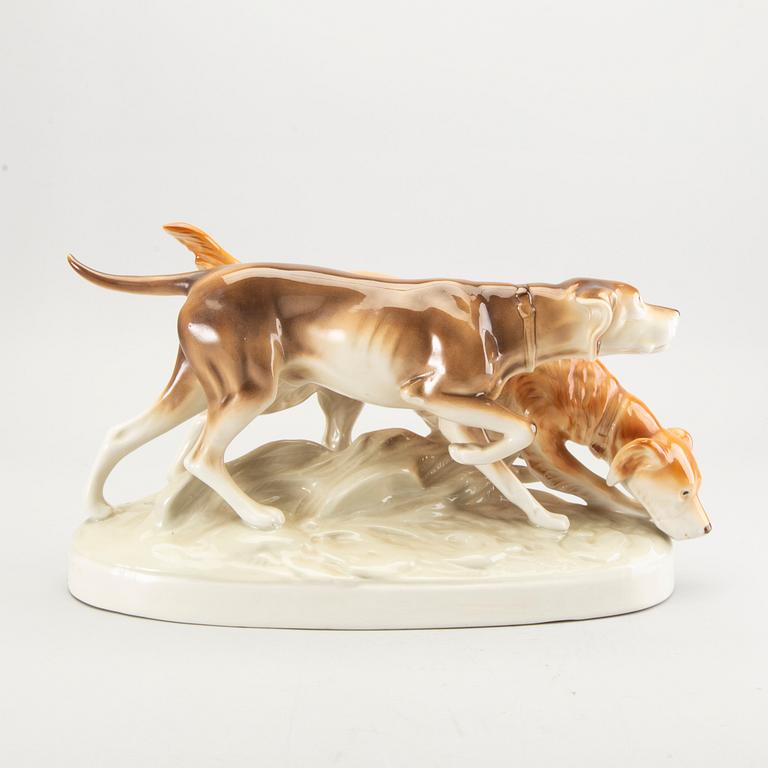 A Royal Dux porcelain figurine mid 1900s.