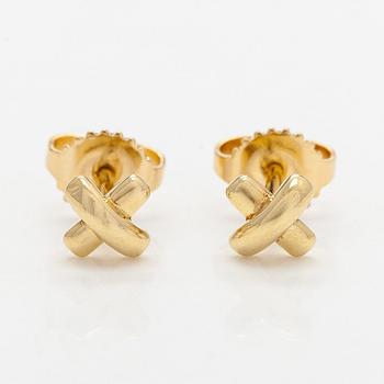 Tiffany & Co, korvakorut, "Cross Stitch", 18K kultaa.