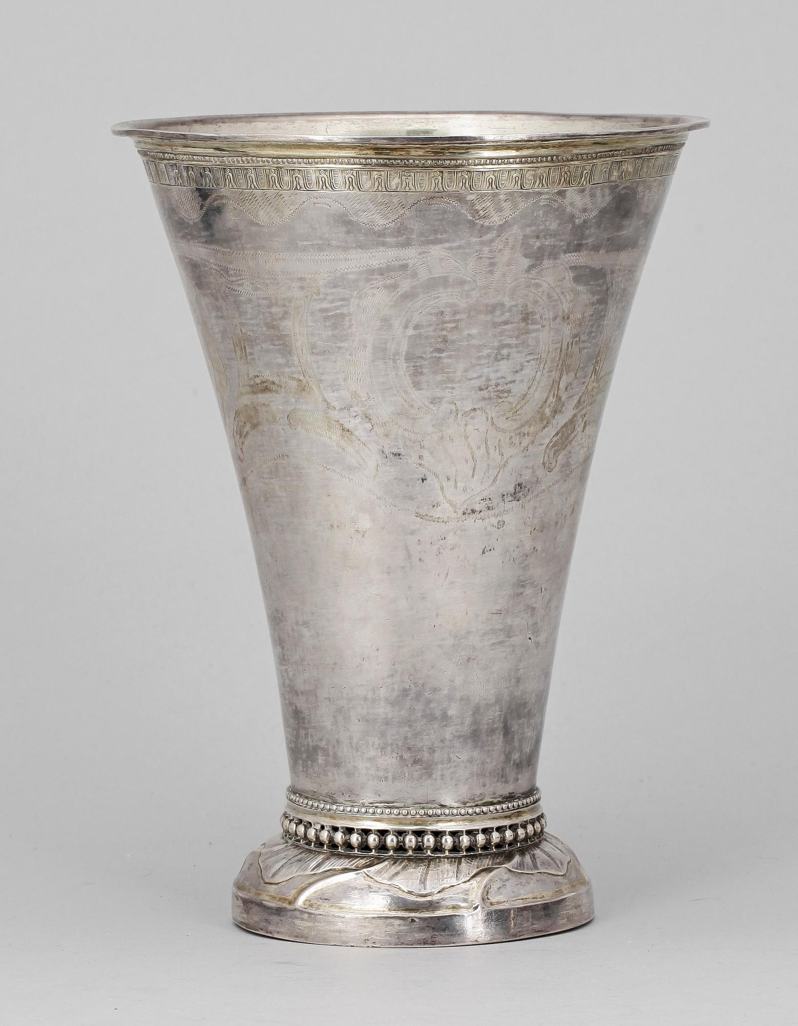 BÄGARE, silver. Erik Ernander, Uppsala 1790. Vikt ca 412g.