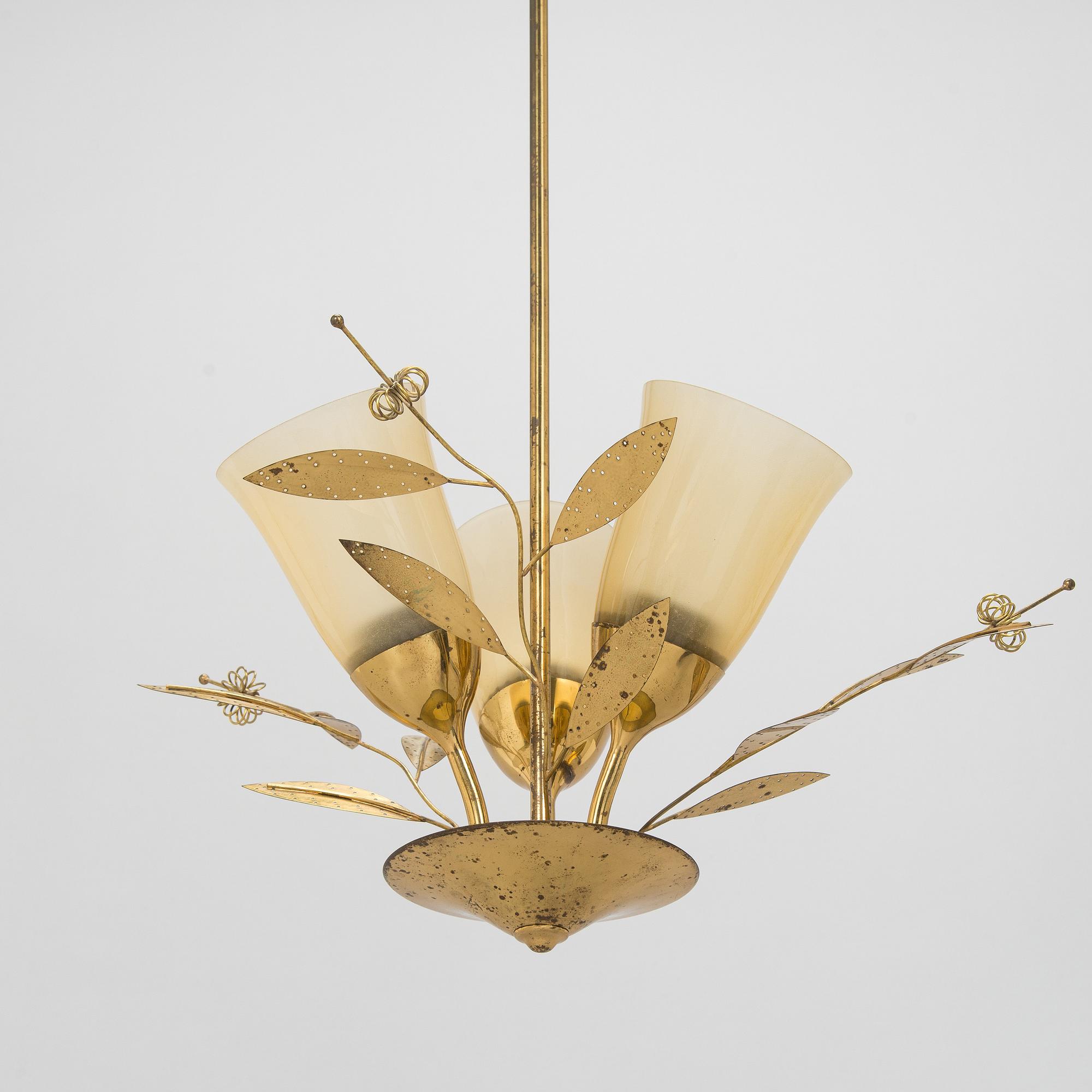 A mid-20th century ceiling light for Itsu, Finland.