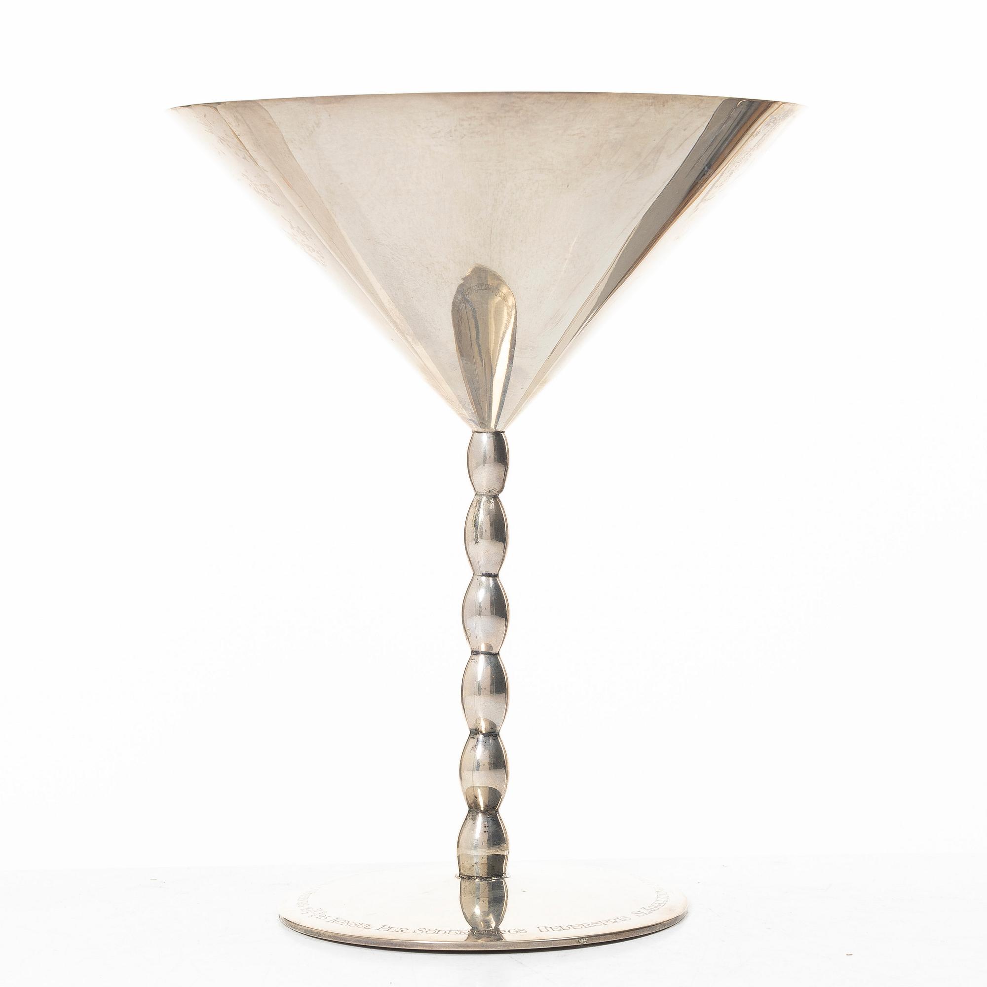 Goblet on foot, silver, Juvelerare Oscar Sjögren Ab, Gothenburg 1923.