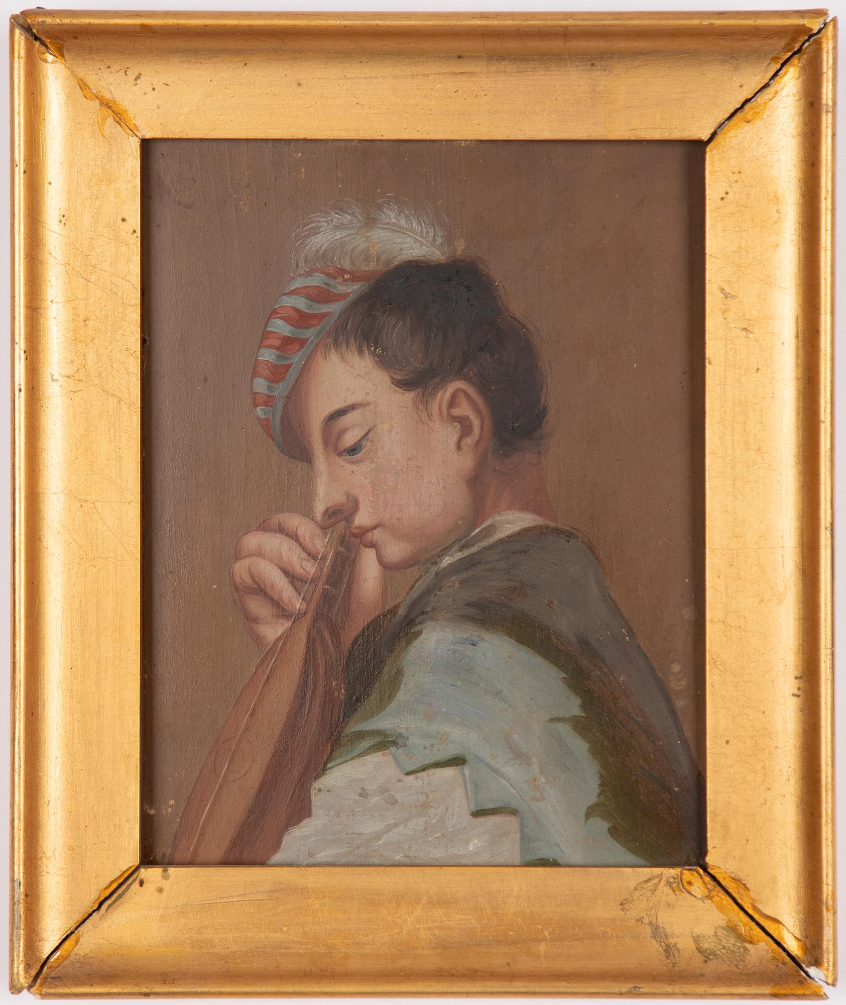 Svensk konstnär, 1700-tal. Yngling med luta.