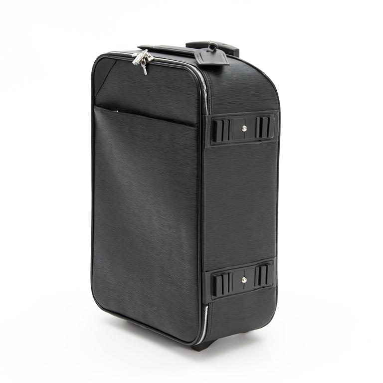 A black Epi Leather Pégase 55 Suitcase.