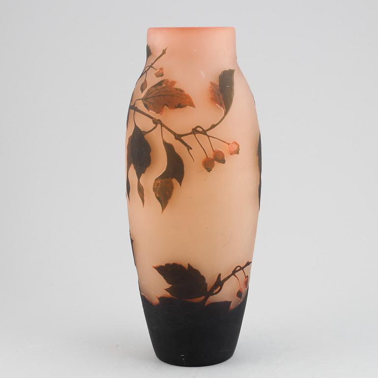 An Art Nouveau cameo glass vase, Arsale, early 20th Century.