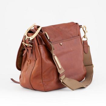 RALPH LAUREN, a brown leather messengerbag.