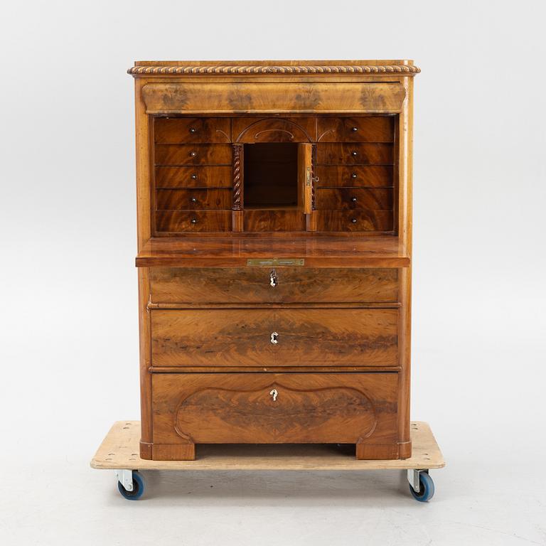 A mahogany secretaire, second half of the 19th Century.