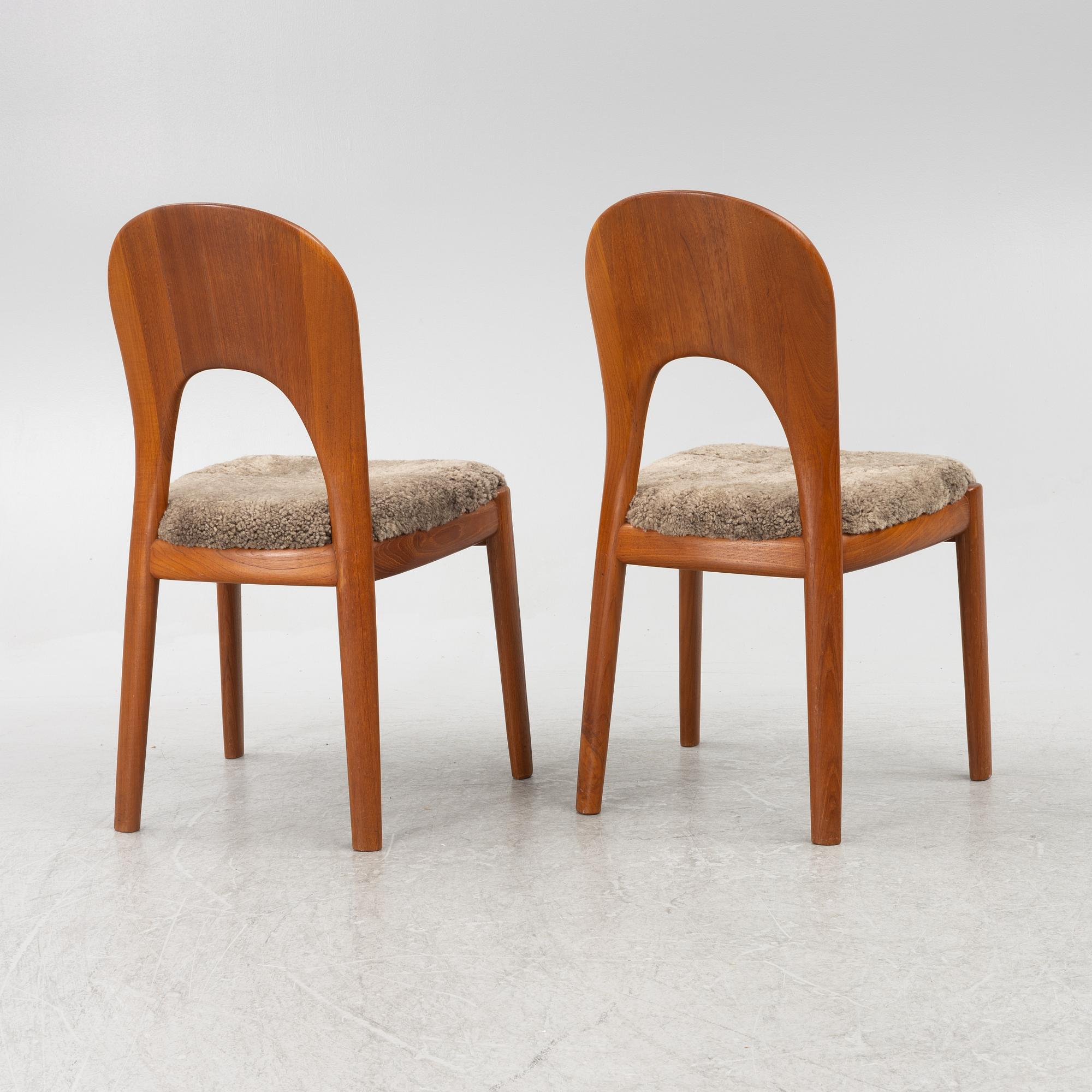 Niels Kofoed, six chairs, Hornslet, Denmark, second half of the 20th Century.