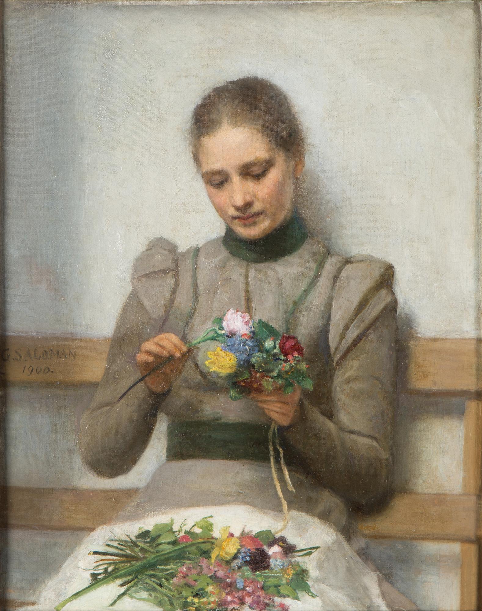 GESKEL SALOMAN, oil on canvas, signed and dated 1900.