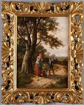 HENDRIK BAREND KOEKKOEK, tillskriven, olja på duk, signerad.