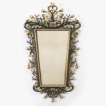 An Art Nouveau mirror, circa 1900.