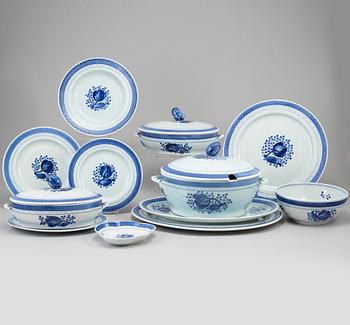 A 'Tranquebar' faince dinner service, Aluminia for Royal Copenhagen (46 pieces).